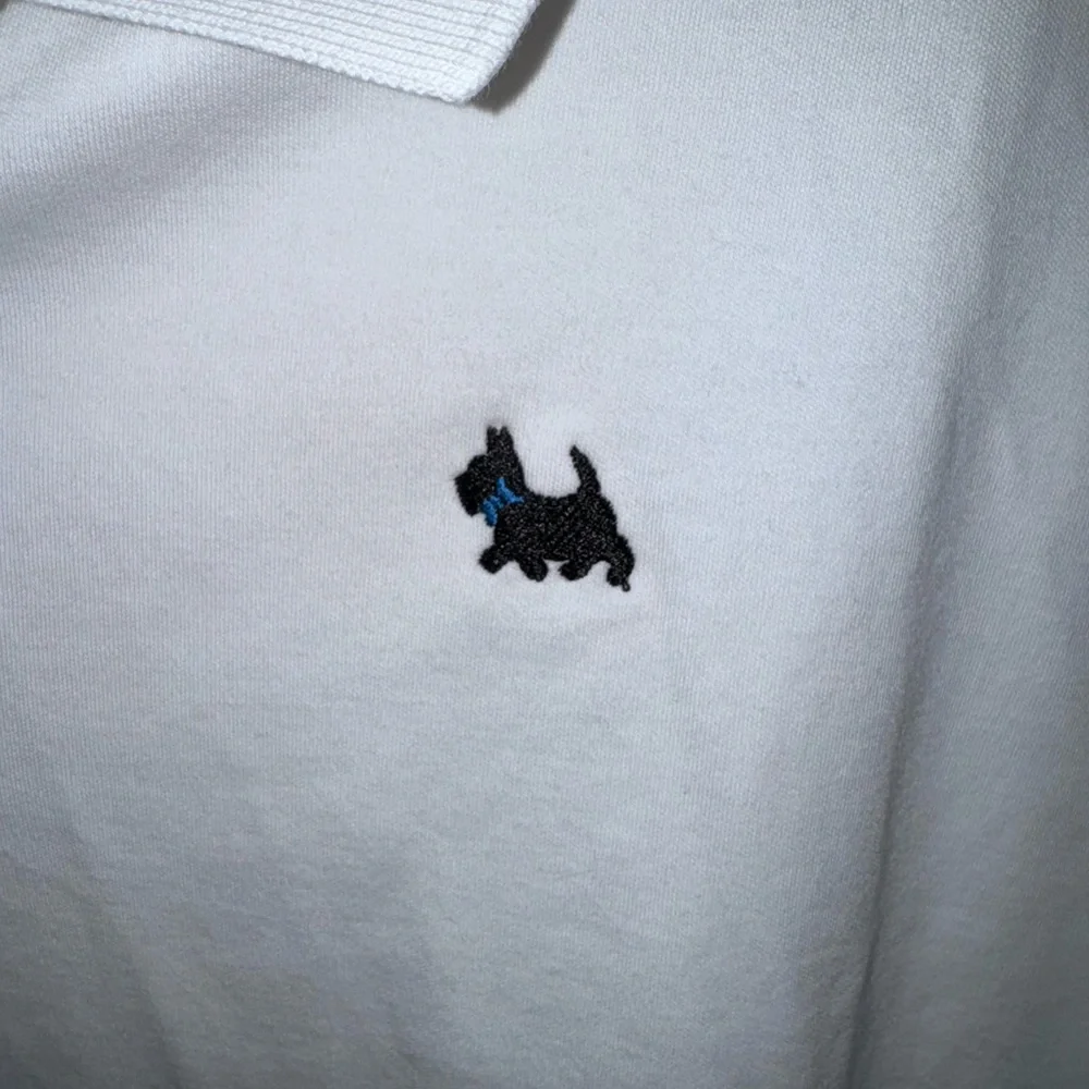 Lands’ End Pima Cotton White Polo Shirt Women’s Plus 3X Scottie Dog Logo - Picture 3 of 9